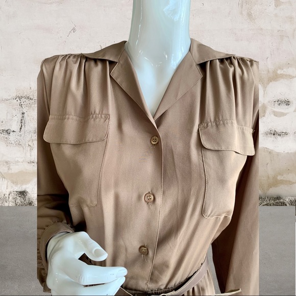 ANDREA GAYLE VINTAGE SHIRTWAIST DRESS. SIZE 12 - Picture 5 of 9